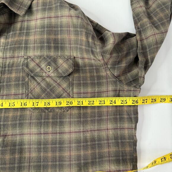 Kuhl Shirt Mens 2XL Brown Plaid Dillingr Flannel Long Sleeve Button Up 7186 - Picture 10 of 12